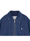 De Coeur Zipped Denim Jacket Blue - AMI - BALAAN 4