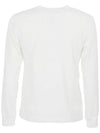 Logo Patch Cotton Long Sleeve T-Shirt White - STONE ISLAND - BALAAN 3