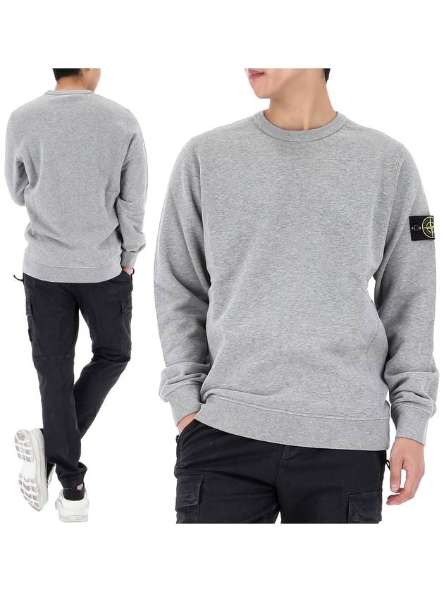 Wappen Patch Crew Neck Cotton Sweatshirt Grey - STONE ISLAND - BALAAN 2