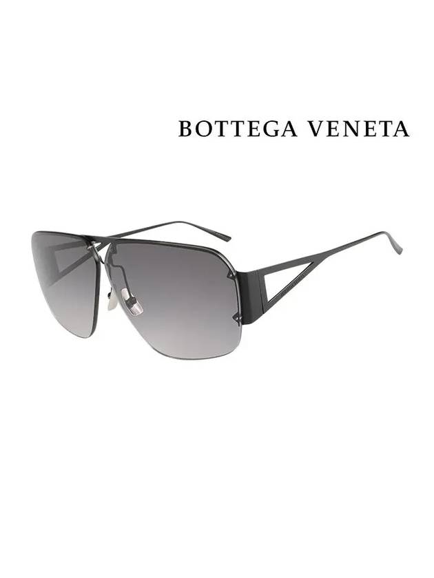 Cut Out Aviator Sunglasses Grey - BOTTEGA VENETA - BALAAN 3