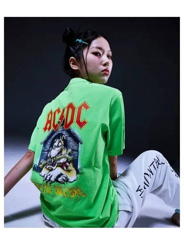 Diadora ACDC graphic short sleeve t shirt LIME - DIADORA - BALAAN 1