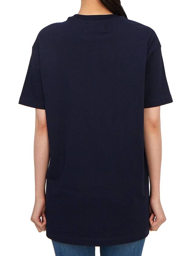 ORB Logo Cotton Short Sleeve T-Shirt Navy - VIVIENNE WESTWOOD - BALAAN 4