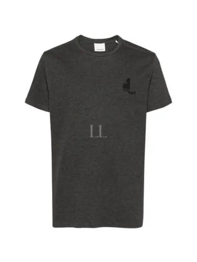 Zafferh Mini Logo Cotton Short Sleeve T-Shirt Anthracite - ISABEL MARANT - BALAAN 2