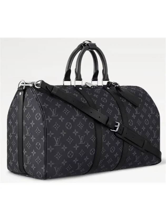 Keepall 45 Bandouliere Monogram Eclipse Duffel Bag Grey - LOUIS VUITTON - BALAAN 3