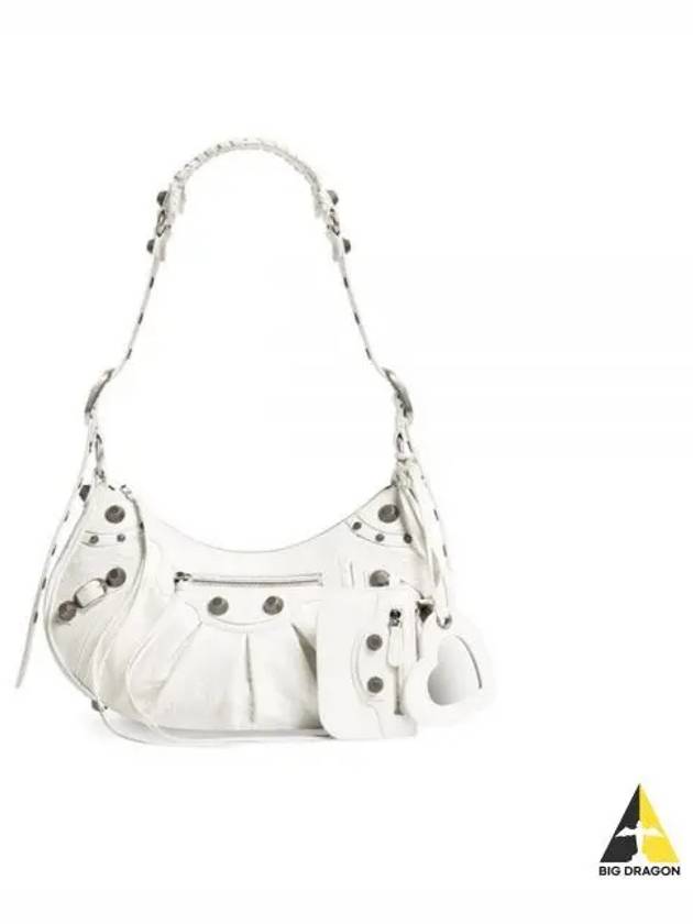 Le Cagole Small Leather Shoulder Bag White - BALENCIAGA - BALAAN 2