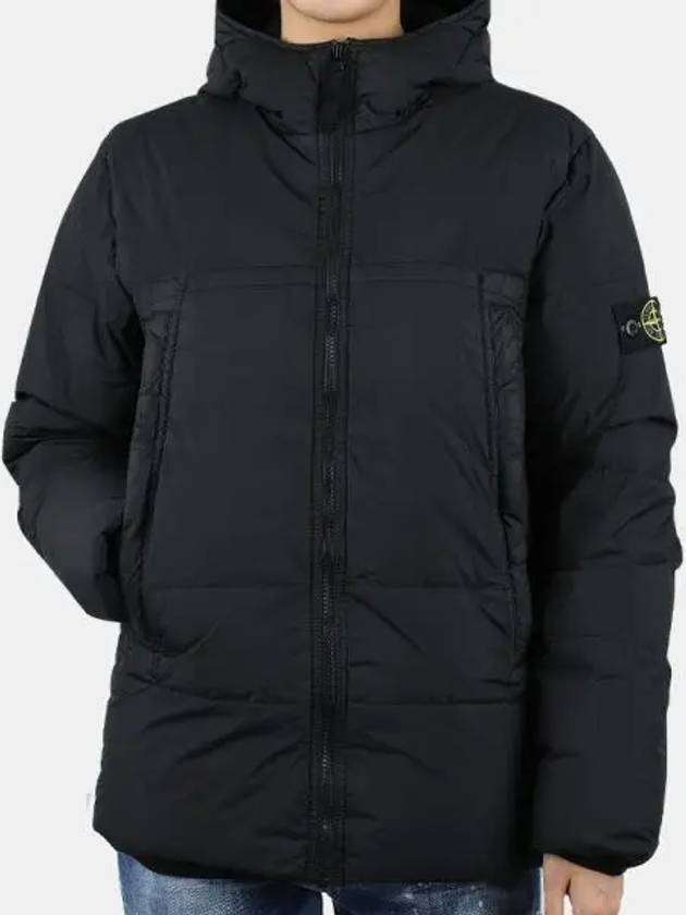 Stone Kids Waffen Patch Down Padded Jacket Black 751640433 V0029 1063288 - STONE ISLAND - BALAAN 1