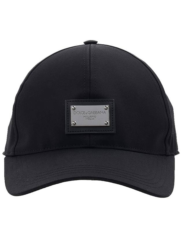 DG Logo Plaque Ball Cap Black - DOLCE&GABBANA - BALAAN 3