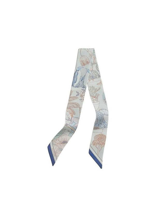 Precious Paradise Twilly Scarf Gris Perle - HERMES - BALAAN 1