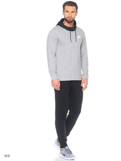 01831855063Advance 15 Top Hooded TshirtGrey Black - NIKE - BALAAN 2