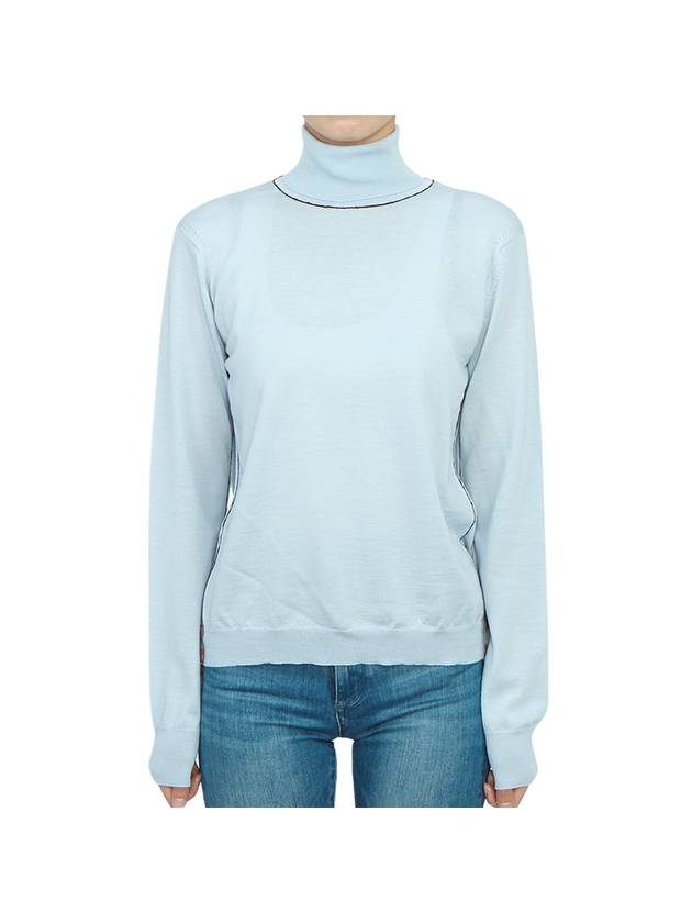 Women's Work In Progress Turtleneck Pale Blue - MAISON MARGIELA - BALAAN 2