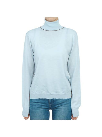 Women's Work In Progress Turtleneck Pale Blue - MAISON MARGIELA - BALAAN 1