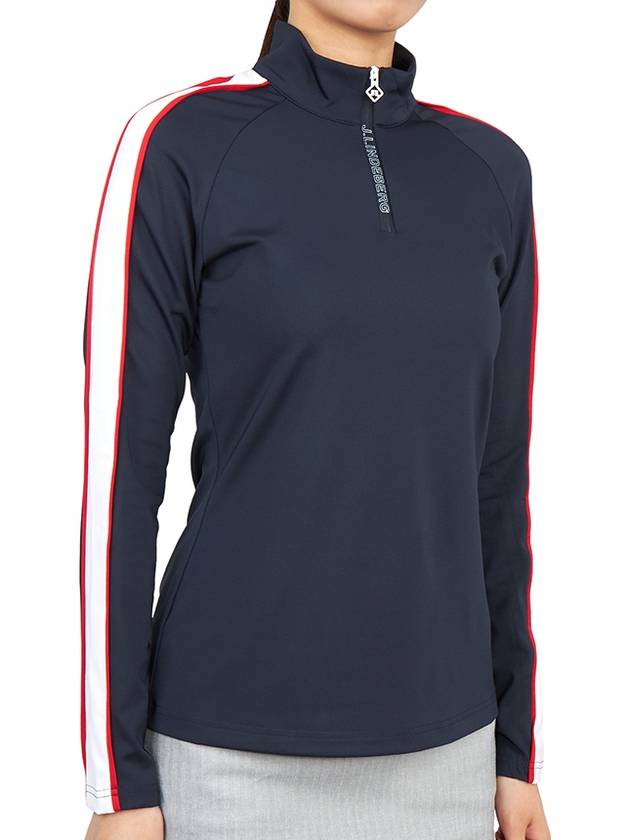 Women's Cora Mid Layer Long Sleeve T-Shirt Navy - J.LINDEBERG - BALAAN 4