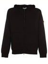 Wappen Patch Cotton Hooded Jacket Black - STONE ISLAND - BALAAN 2