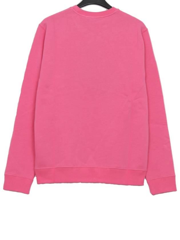 Logo Print Crew Neck Cotton Sweatshirt Pink - MSGM - BALAAN 6