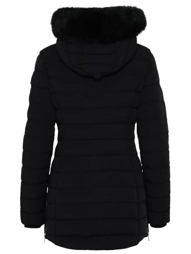 Women's Roselan Hooded Padded Black Fur Black - MOOSE KNUCKLES - BALAAN 4