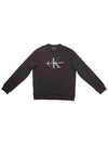 Men's Monogram Sweatshirt Black - CALVIN KLEIN - BALAAN 1