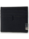 Grained Leather Card Wallet Black - BURBERRY - BALAAN 3