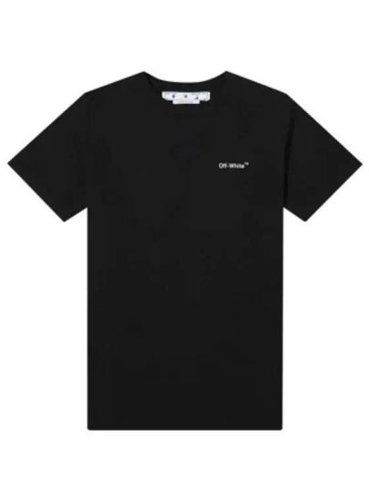 Wave Diag Slim Short Sleeve T Shirt Black - OFF WHITE - BALAAN 2