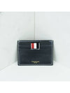 Stitched Vacchetta Card Wallet Navy - THOM BROWNE - BALAAN 5