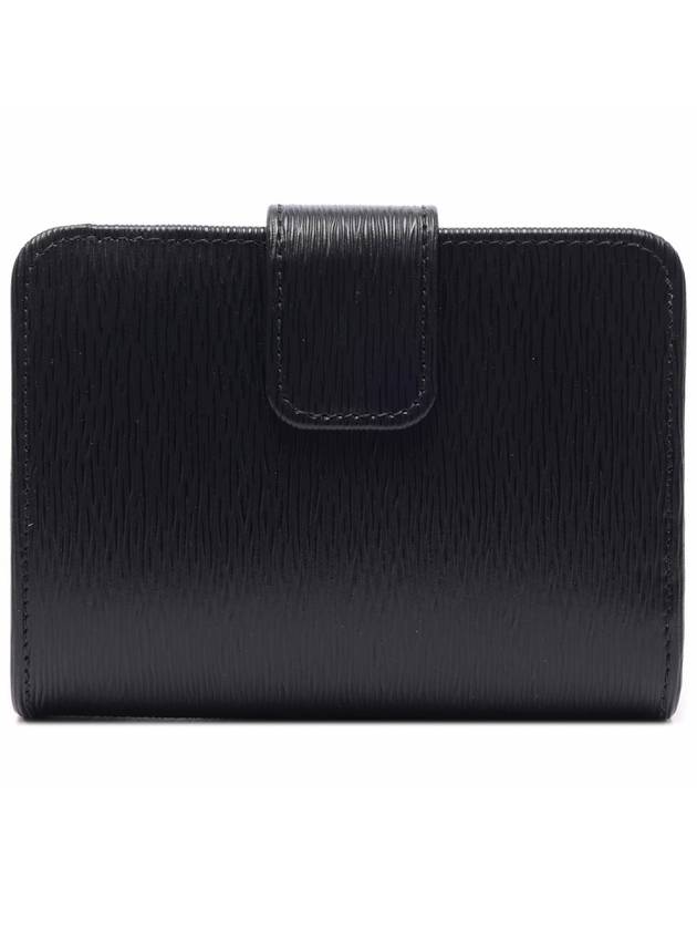 Women's Vitello Logo Leather Half Wallet Black - PRADA - BALAAN 5