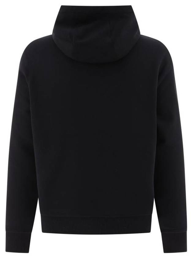 Logo Print Cotton Oversized Hoodie Black - BURBERRY - BALAAN 3