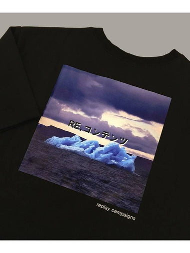 Replay Campaign Short Sleeve T-Shirt Black Blue - REPLAYCONTAINER - BALAAN 1