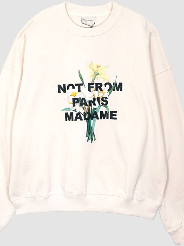 Drold Monsieur Flower Slogan Logo Sweatshirt ASW111CO001 CM - DROLE DE MONSIEUR - BALAAN 1