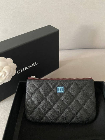 Classic Pouch Mini Caviar Black Silver A82365 - CHANEL - BALAAN 1