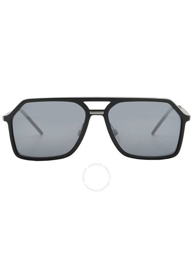 Dolce and Gabbana Light Grey Mirror Black Navigator Men's Sunglasses DG6196 501/6G 59 - DOLCE&GABBANA - BALAAN 1