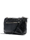 Zipper Stud Arena Lambskin Shoulder Bag Black - BALENCIAGA - BALAAN 5