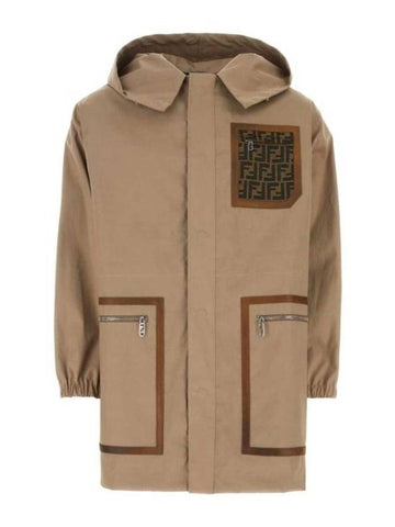 Cappuccino Cotton Parka Brown - FENDI - BALAAN 1