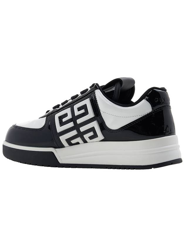 G4 Patent Leather Low Top Sneakers Black White - GIVENCHY - BALAAN 4