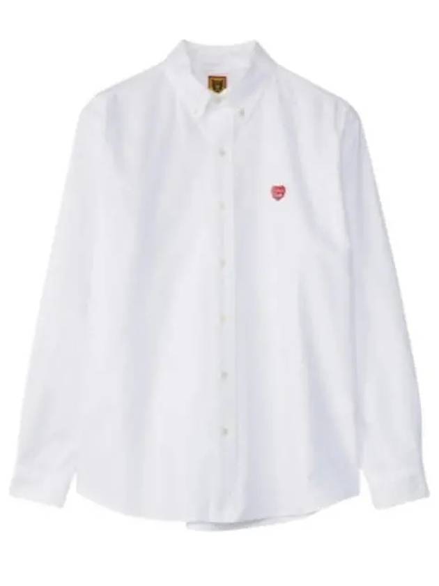 Oxford Button Down Long Sleeve Shirt White - HUMAN MADE - BALAAN 2