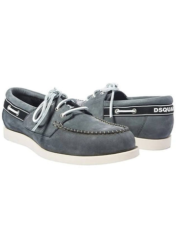 11th Anniversary Boat Shoes Nubuck Gray W14 VA402 V097 2122 - DSQUARED2 - BALAAN 1