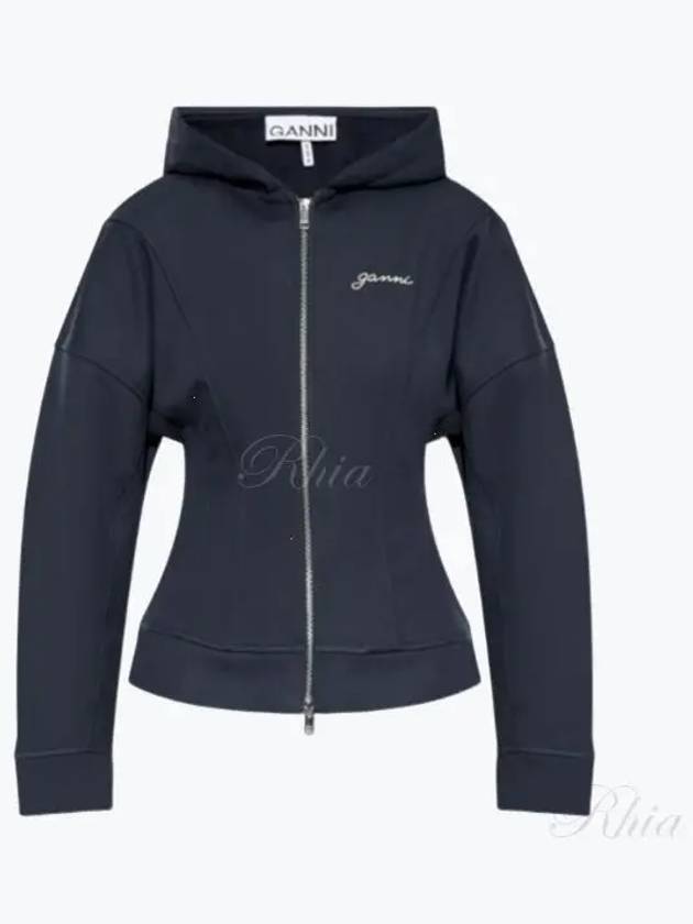 Fleece hooded zip up Sky Captain - GANNI - BALAAN 2