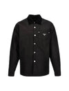 Re Nylon Long Sleeves Shirt Black - PRADA - BALAAN 1