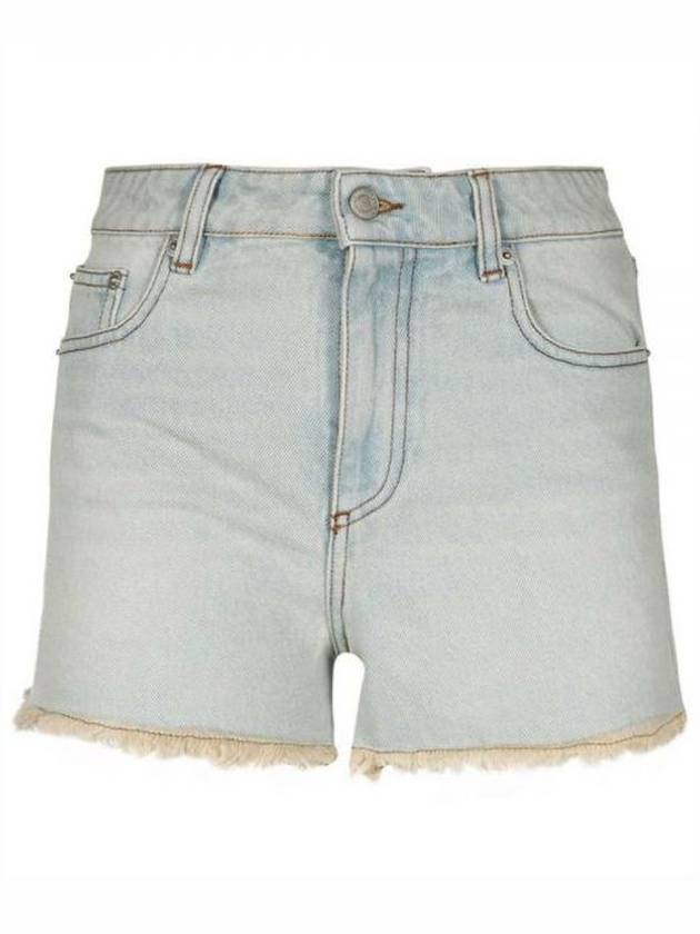 Mini Denim Shorts Light Blue - AMI - BALAAN 2