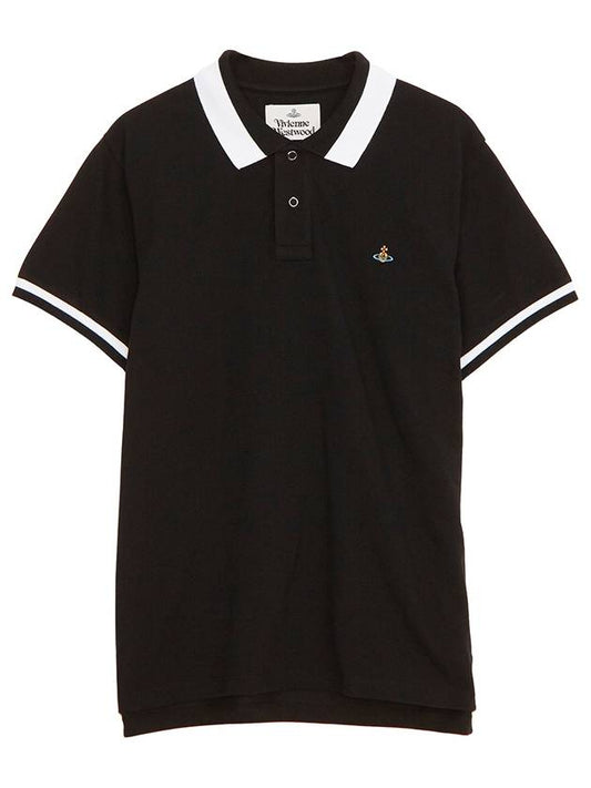 Classic ORB Logo Polo Shirt Black - VIVIENNE WESTWOOD - BALAAN 2