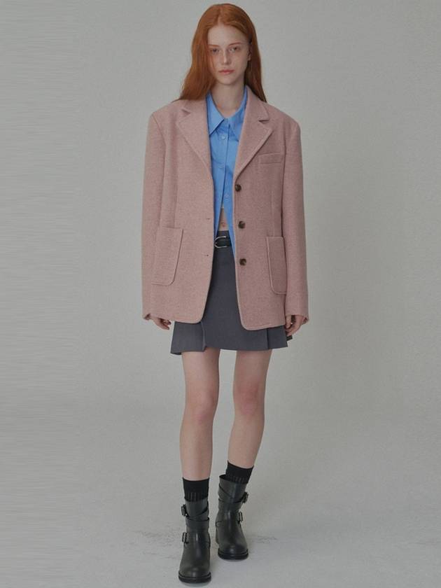 Pre ordered delivery on September 13th Over fit Wool Twill jacket Pink - OPENING SUNSHINE - BALAAN 3