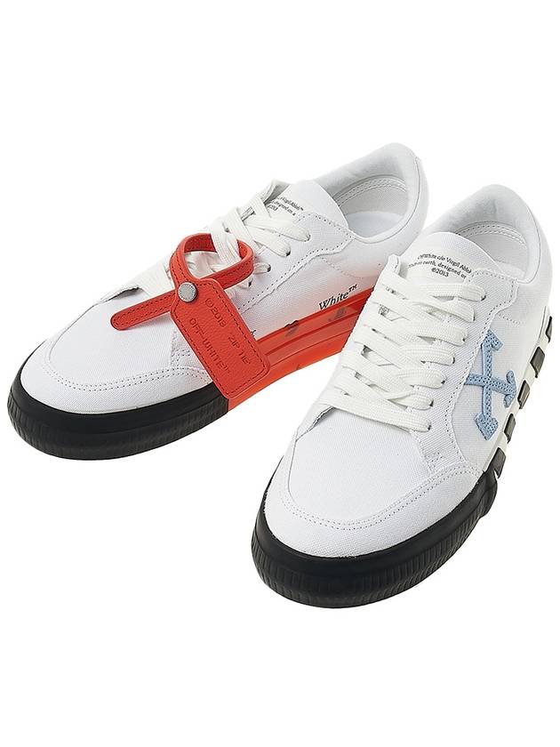 Vulcanized Low Top Sneakers White Light Blue - OFF WHITE - BALAAN 2