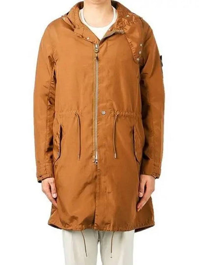 Men's Hollowcore Zip-Up Parka Brown - STONE ISLAND - BALAAN 2