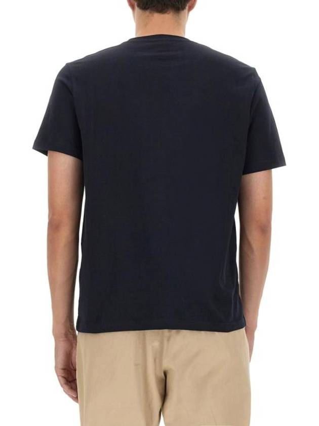 Zebra Logo Crew Neck Cotton Short Sleeve T-Shirt Navy - PAUL SMITH - BALAAN 4