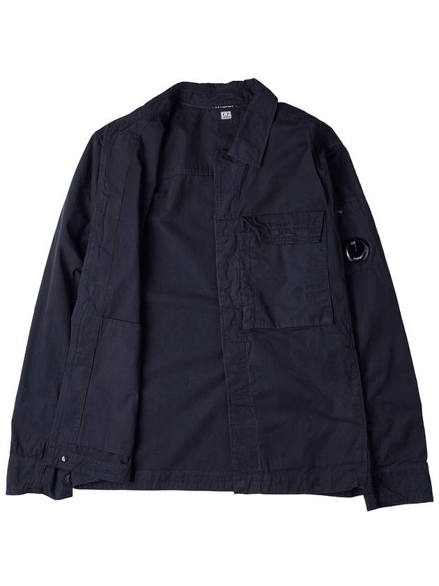 Lens Waffen Pocket Long Sleeve Shirt Navy - CP COMPANY - BALAAN 10