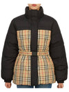 Check Reversible Down Padding Beige Black - BURBERRY - BALAAN 2