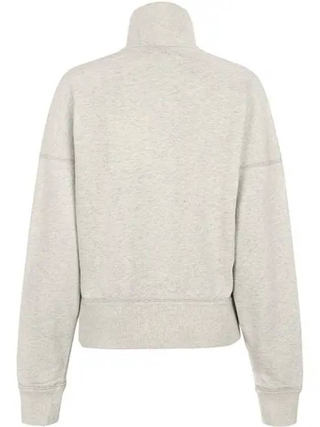 Ross Stand-Up Collar Short Cotton Sweatshirt Ecru - ISABEL MARANT ETOILE - BALAAN 3