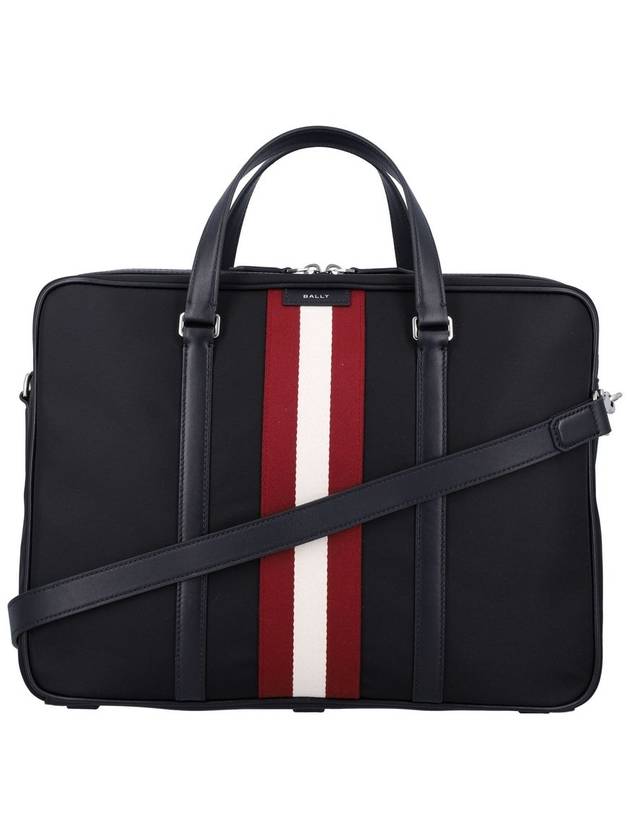 Cord Leather Brief Case Black - BALLY - BALAAN 2