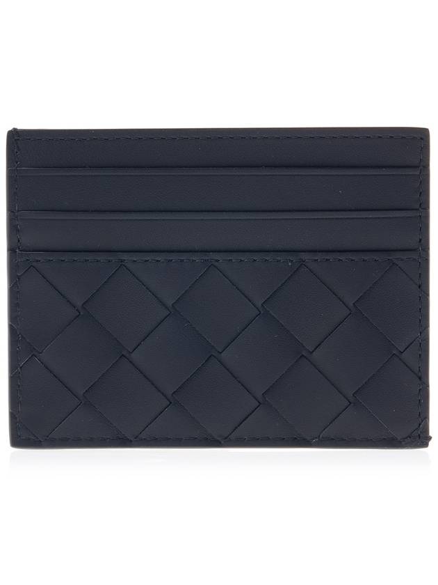 Intrecciato Leather Card Wallet Navy - BOTTEGA VENETA - BALAAN 4