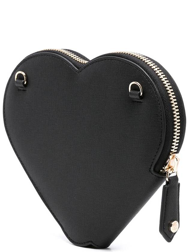 Saffiano Biogreen Heart Shoulder Bag Black - VIVIENNE WESTWOOD - BALAAN 5