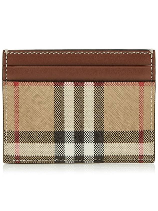 Vintage Check Leather Card Wallet Brown - BURBERRY - BALAAN 2