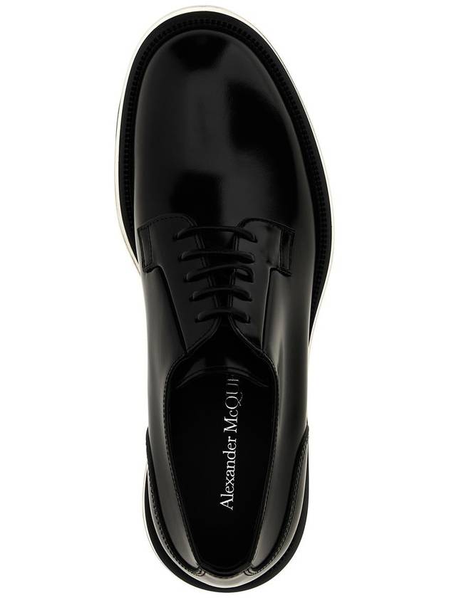 Lace-Up Transparent Sole Leather Oxford Black - ALEXANDER MCQUEEN - BALAAN 5